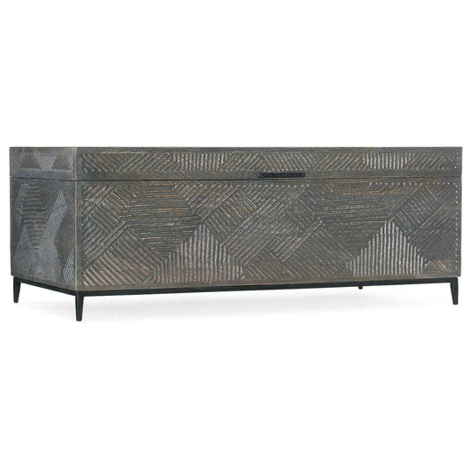 CARVED WOOD TRUNK COFFEE TABLE