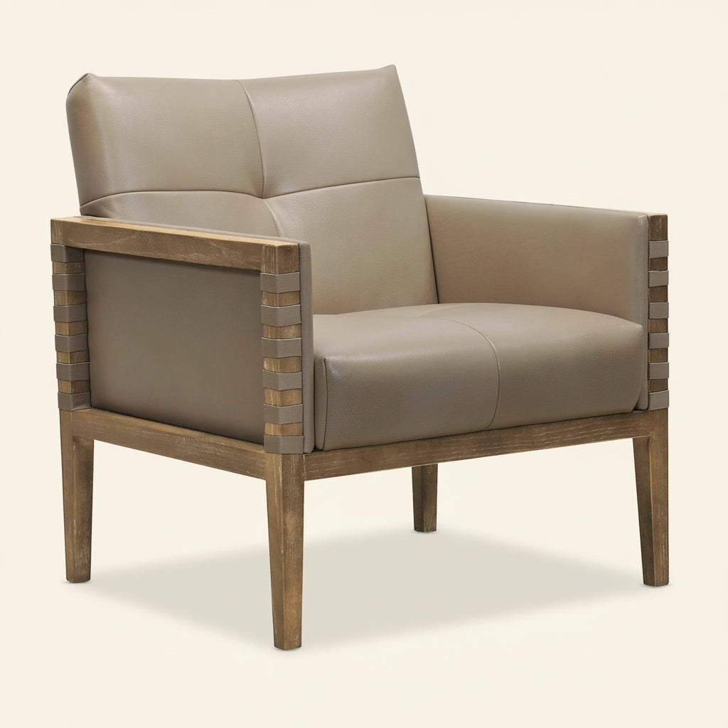 CARVERDALE LEATHER CLUB CHAIR