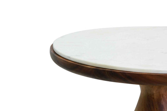 CASA SIDE TABLE / HIGH / NATURAL SUAR + WHITE MARBLE
