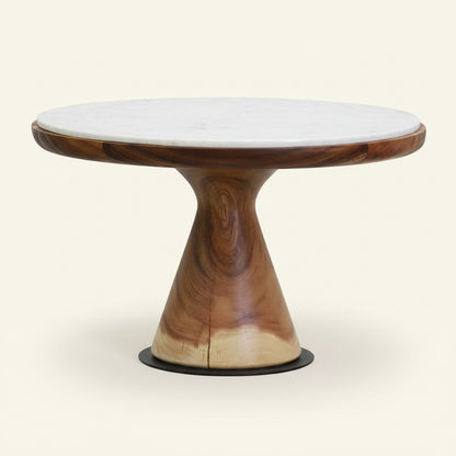 CASA SIDE TABLE LOW / WHITE MARBLE TOP
