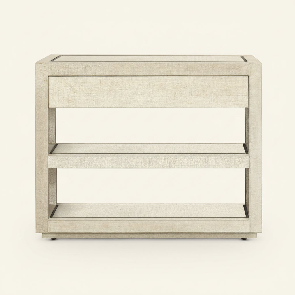 CASCADE BURLAP TEXTURED NIGHTSTAND