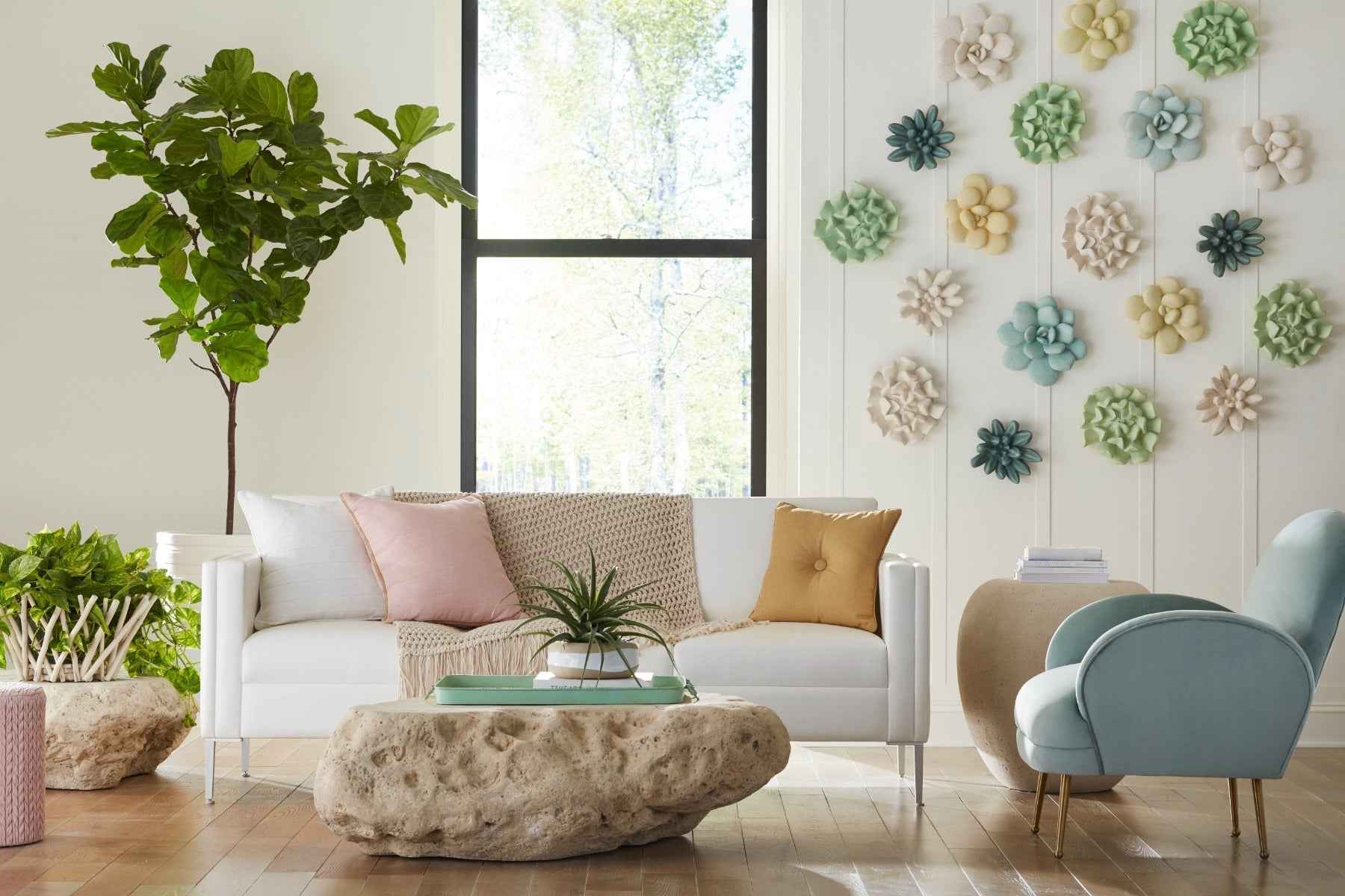 CAST STONE BOULDER INDOOR-OUTDOOR COFFEE TABLE