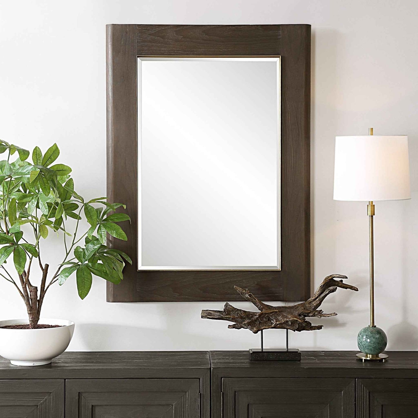 CATRON AGED WALNUT MIRROR