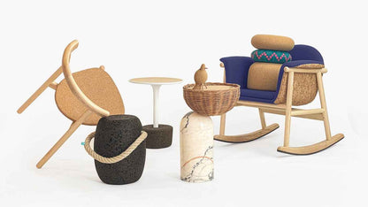 CELESTE SIDE TABLE | MARBLE BASE +WICKER BASKET
