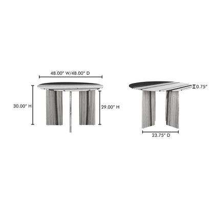 CELIA 48IN ROUND MARBLE DINING TABLE