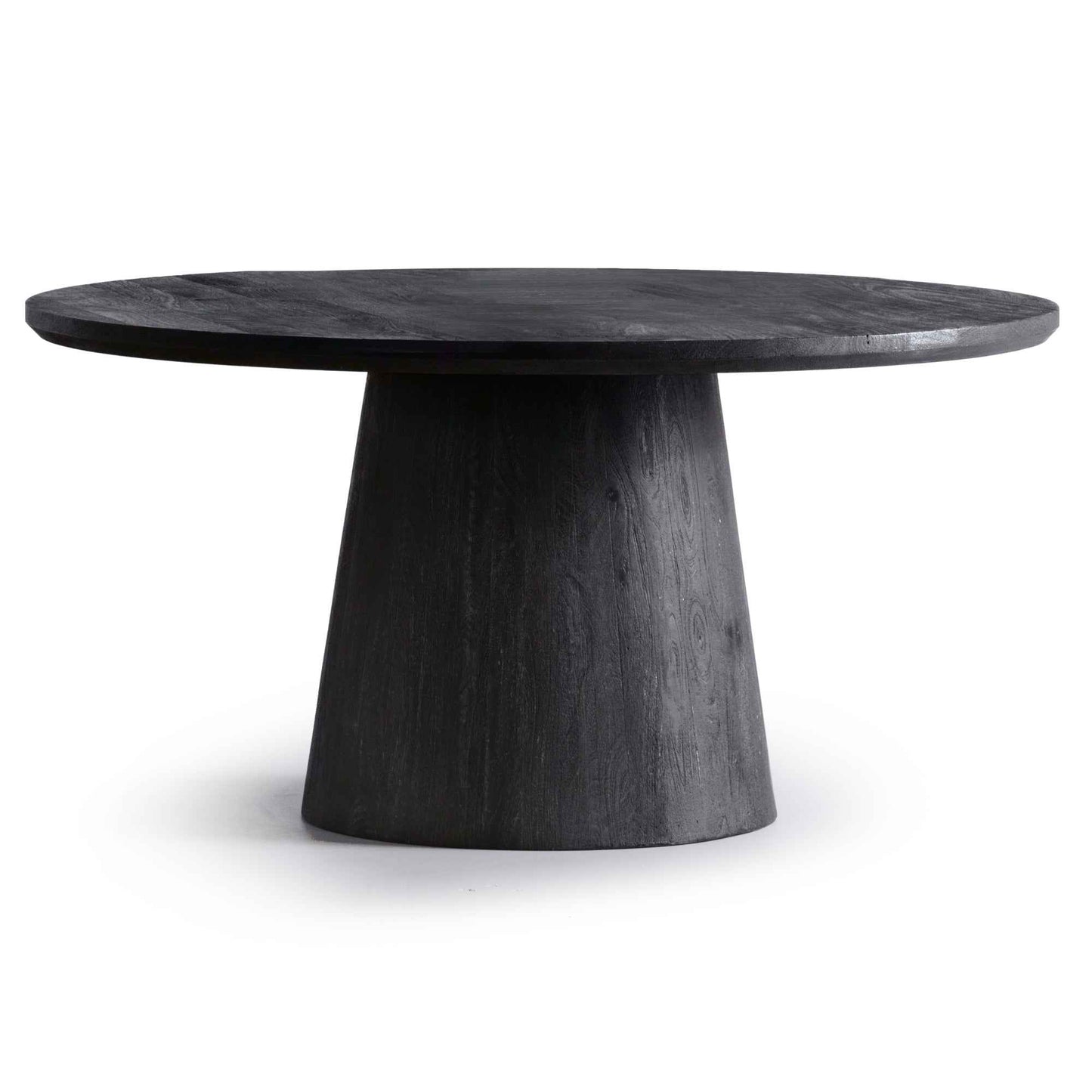 CEMBER 60"RD CERUSED BLACK DINING TABLE