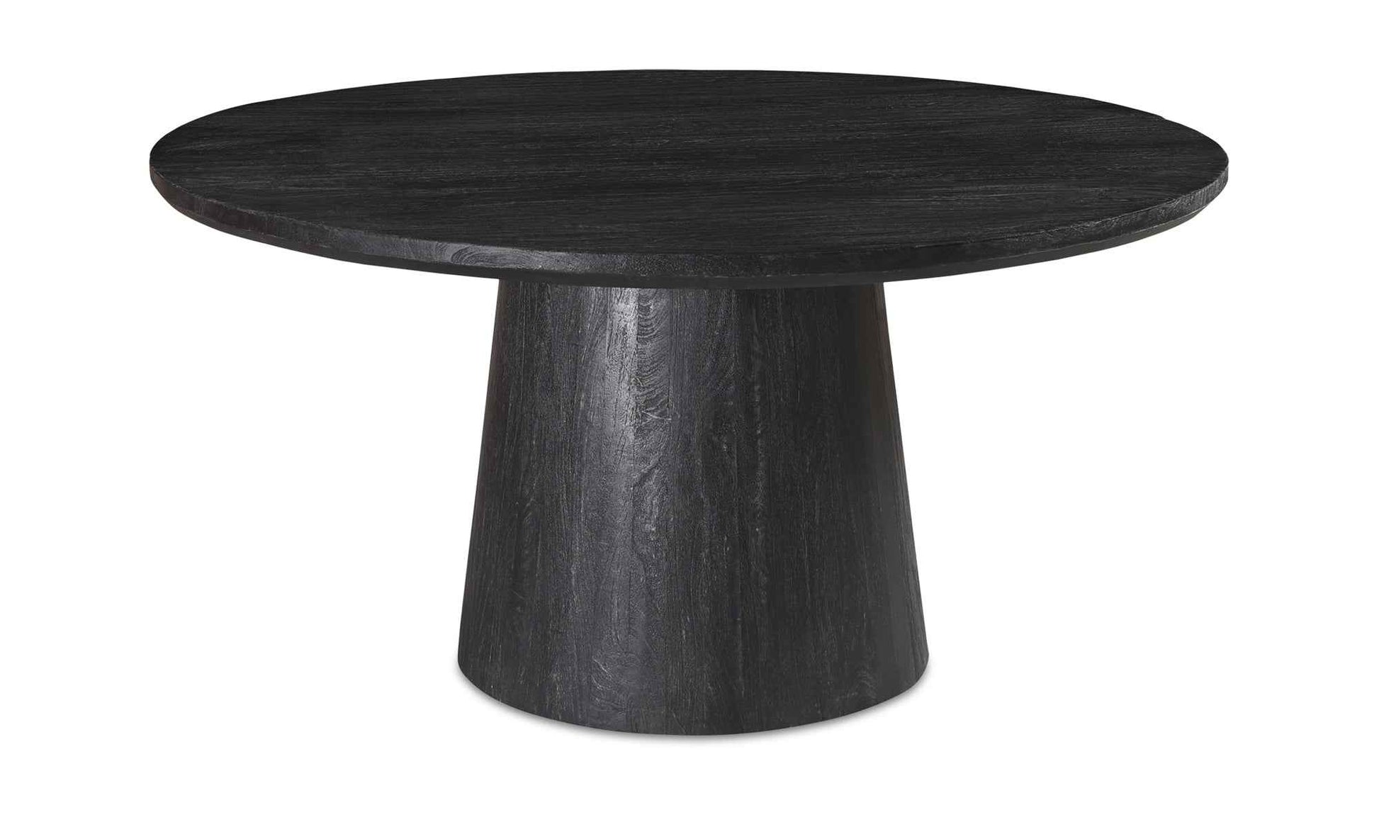 CEMBER 60"RD CERUSED BLACK DINING TABLE