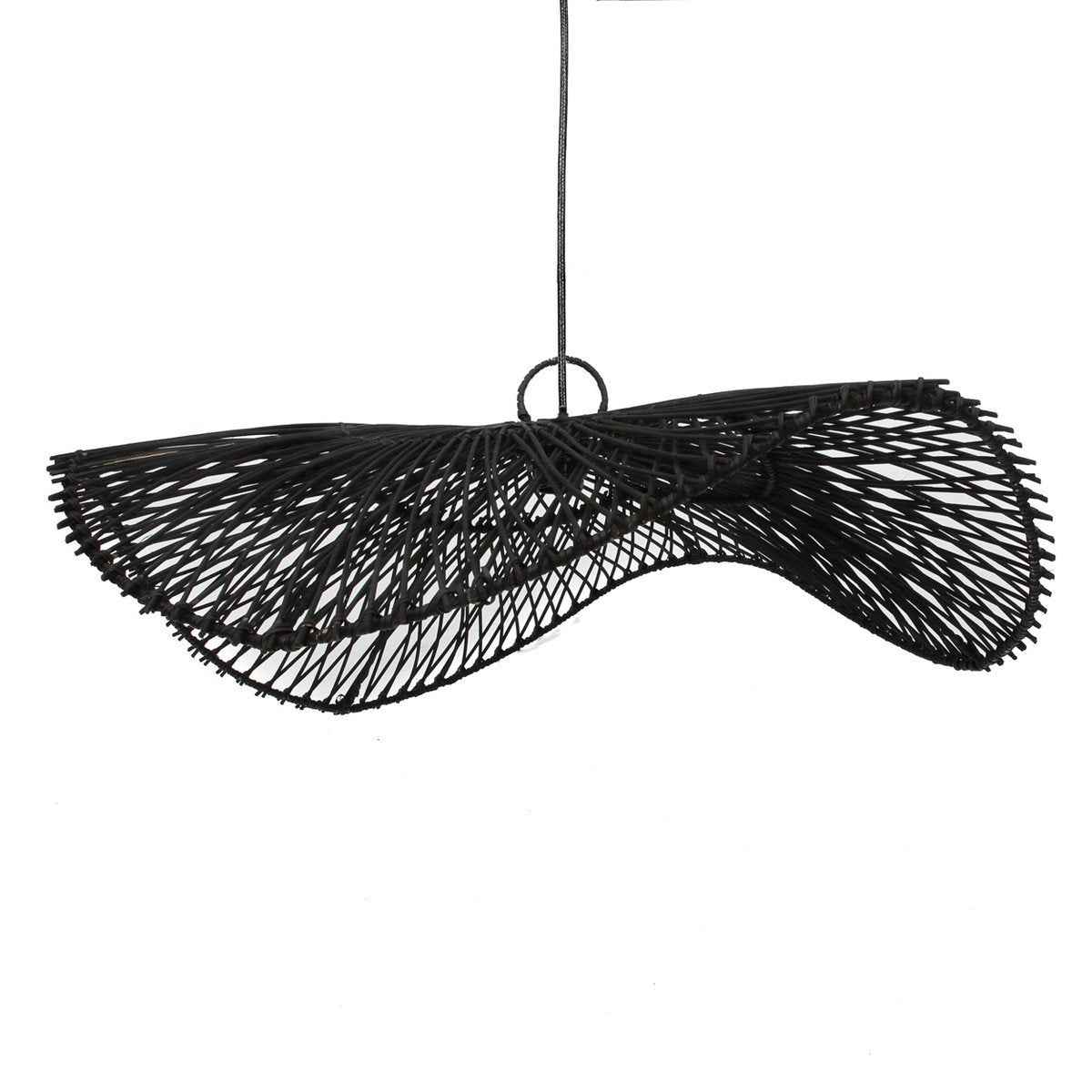 CHAPEAU PENDANT SHADE | BLACK RATTAN