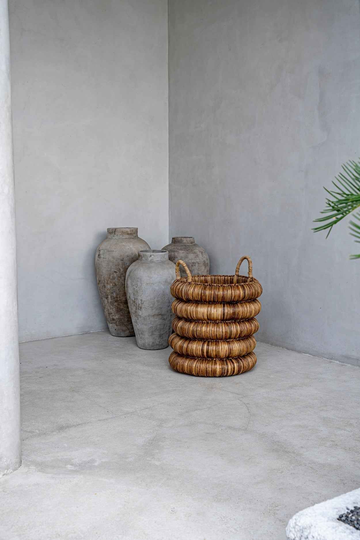 CHUNKY BASKET WITH HANDLES | WATER HYACINTH | LARGE