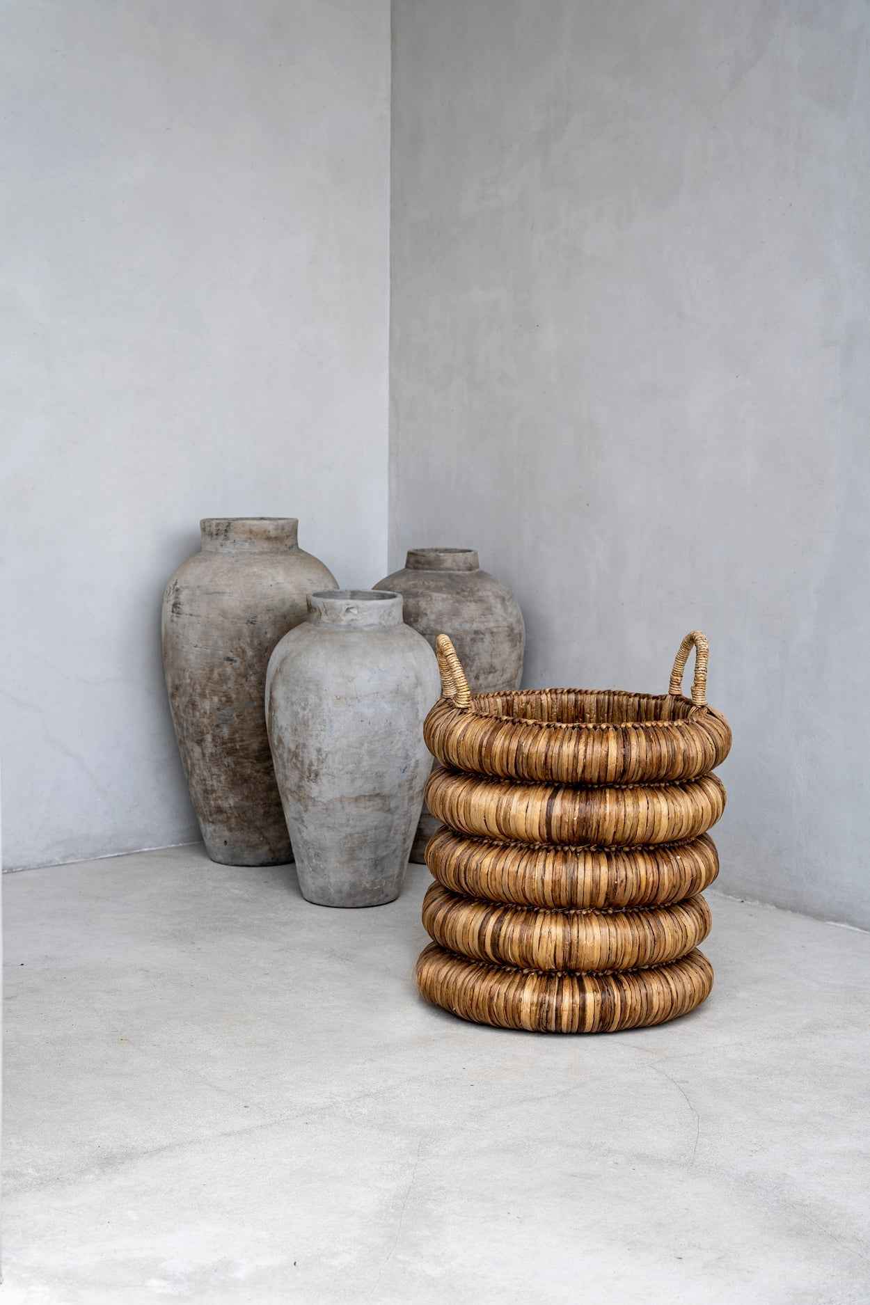 CHUNKY BASKET WITH HANDLES | WATER HYACINTH | LARGE