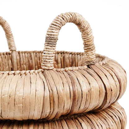 CHUNKY BASKET WITH HANDLES | WATER HYACINTH | LARGE