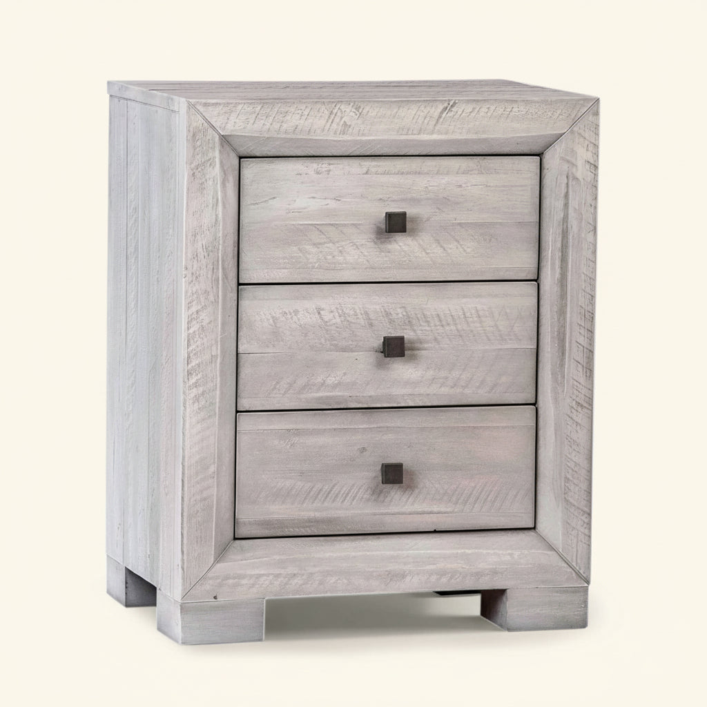 CLANCY RUSTIC GREY WASH NIGHTSTAND