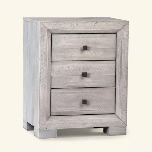 CLANCY RUSTIC GREY WASH NIGHTSTAND