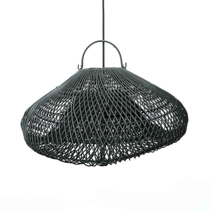 CLOUD PENDANT SHADE | BLACK RATTAN | LARGE