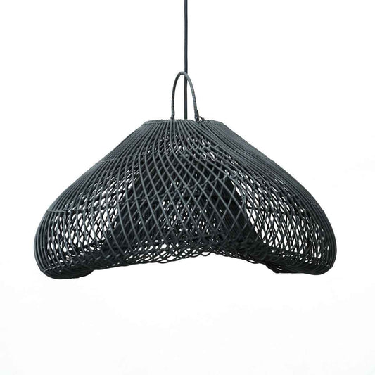 CLOUD PENDANT SHADE | BLACK RATTAN | LARGE