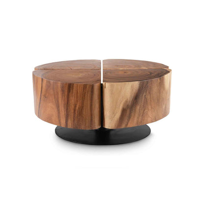 CLOVER NATURAL CHAMCHA WOOD COFFEE TABLE