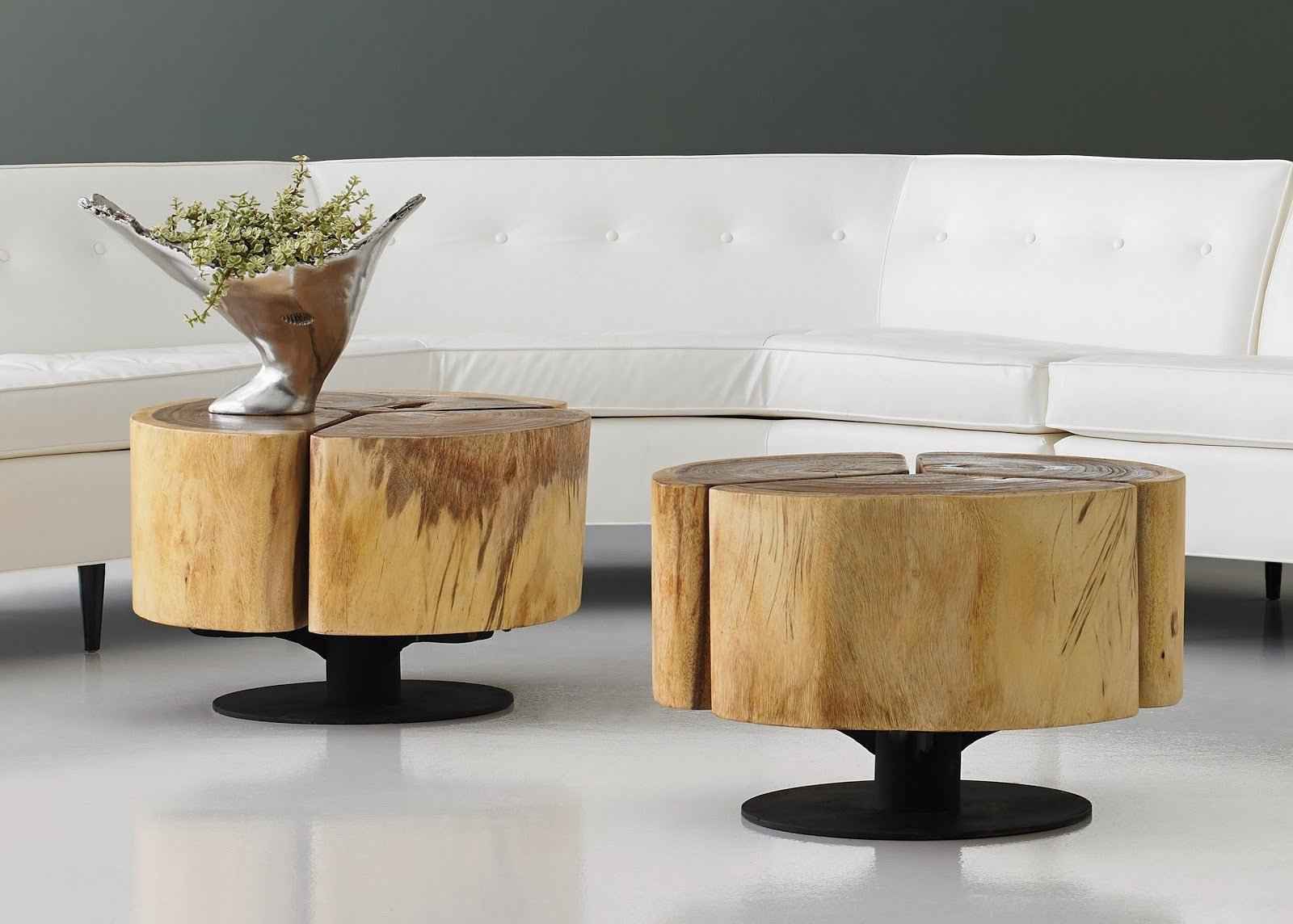 CLOVER NATURAL CHAMCHA WOOD COFFEE TABLE