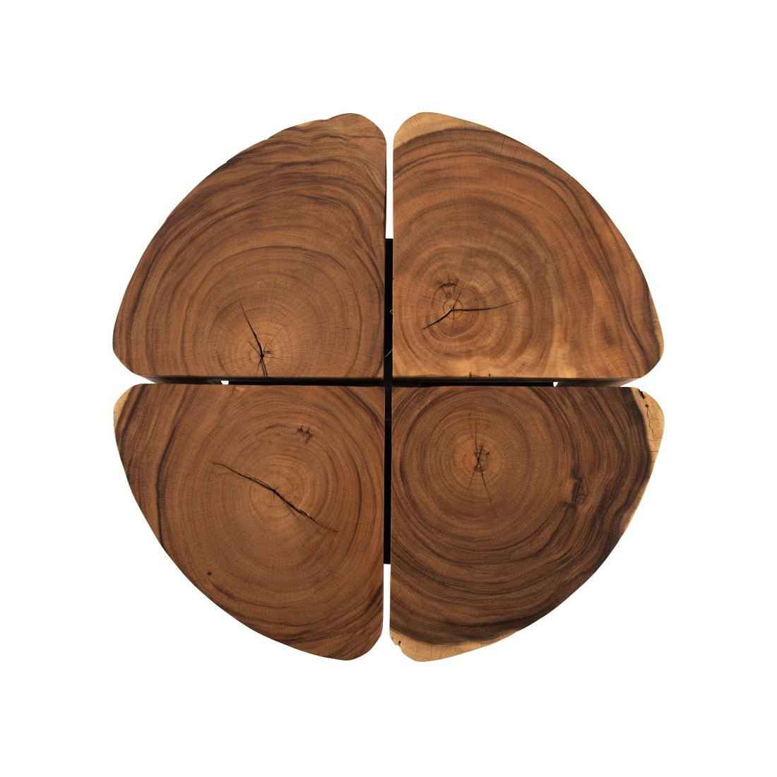 CLOVER NATURAL CHAMCHA WOOD COFFEE TABLE