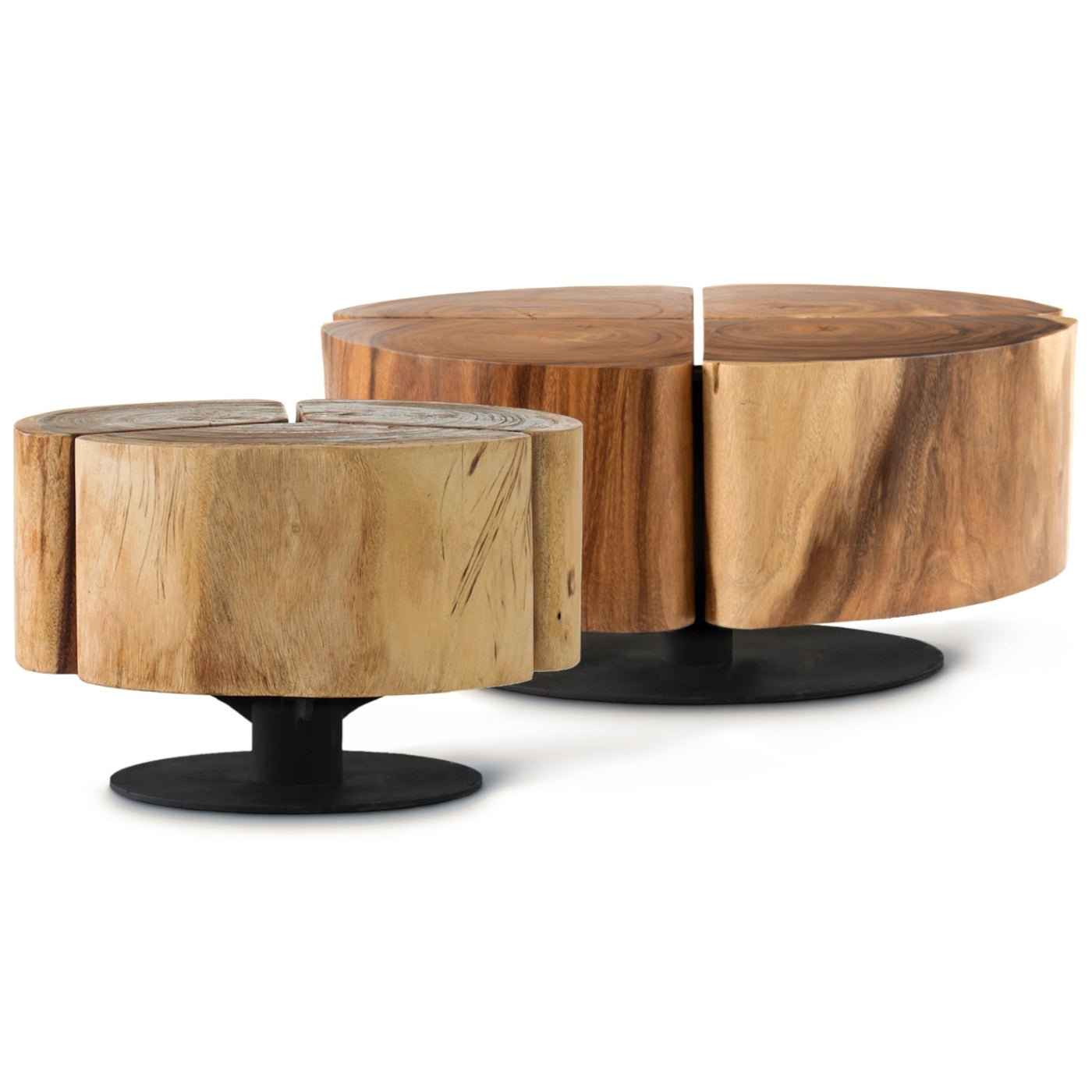 CLOVER NATURAL CHAMCHA WOOD COFFEE TABLE