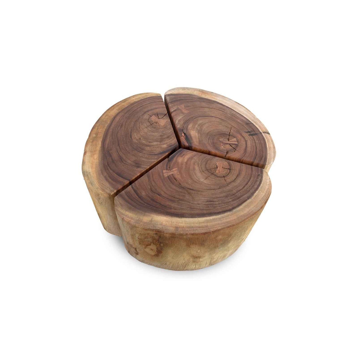 CLOVER NATURAL CHAMCHA WOOD COFFEE TABLE