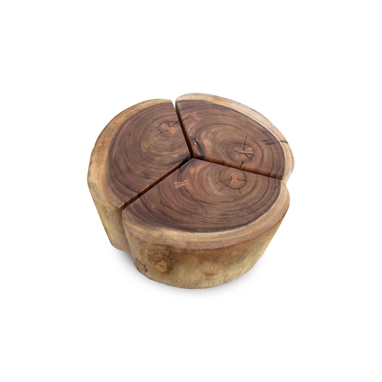 CLOVER NATURAL CHAMCHA WOOD COFFEE TABLE