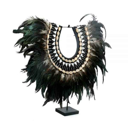 COASTAL FEATHER STAND / GREEN + BLACK