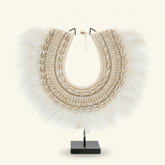 COASTAL FEATHER STAND / WHITE