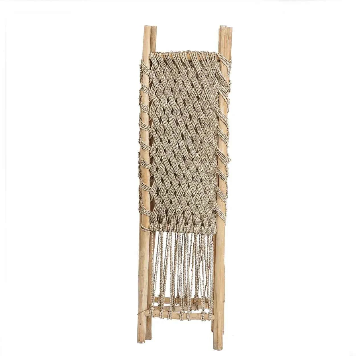 COASTAL ROOM DIVIDER - SCREEN | RECLAIMED TEAK +SEAGRASS