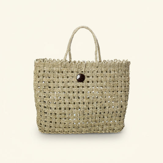 COCONUT BUTTON MARKET BAG - BASKET / NATURAL