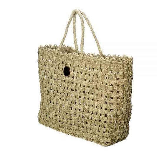 COCONUT BUTTON MARKET BAG - BASKET / NATURAL