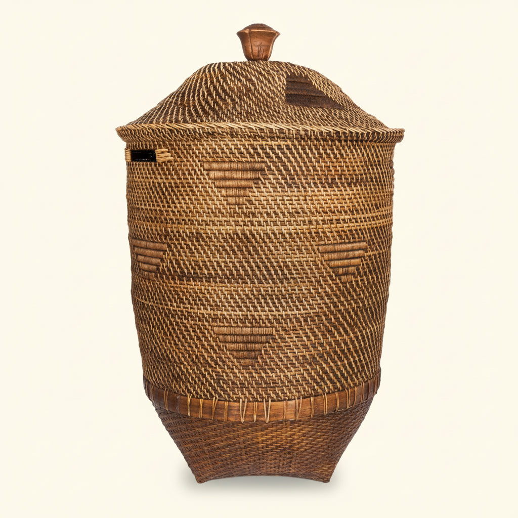 COLONIAL LAUNDRY BASKET WITH LID | NATURAL | XL