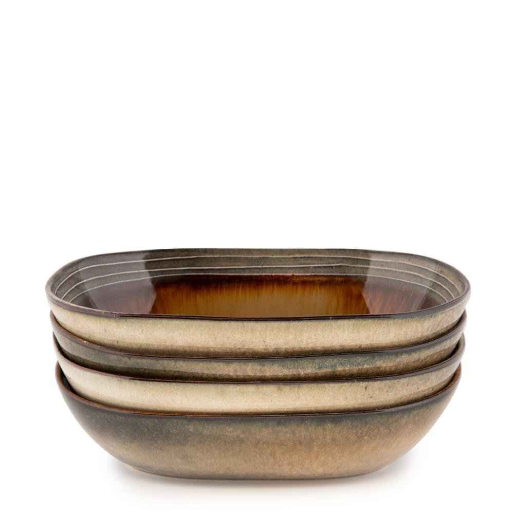 COMPORTA OVAL BOWL | HANDMADE STONEWARE | LARGE | SET OF 4