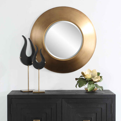 CONTESSA GOLD ROUND MIRROR