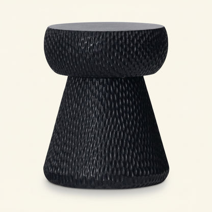 CORK STOOL + SIDE TABLE / BLACK