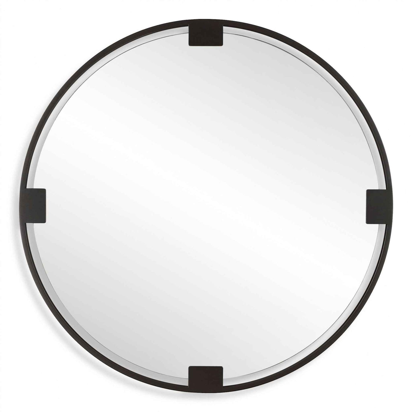 CORNELIA BLACK ROUND MIRROR