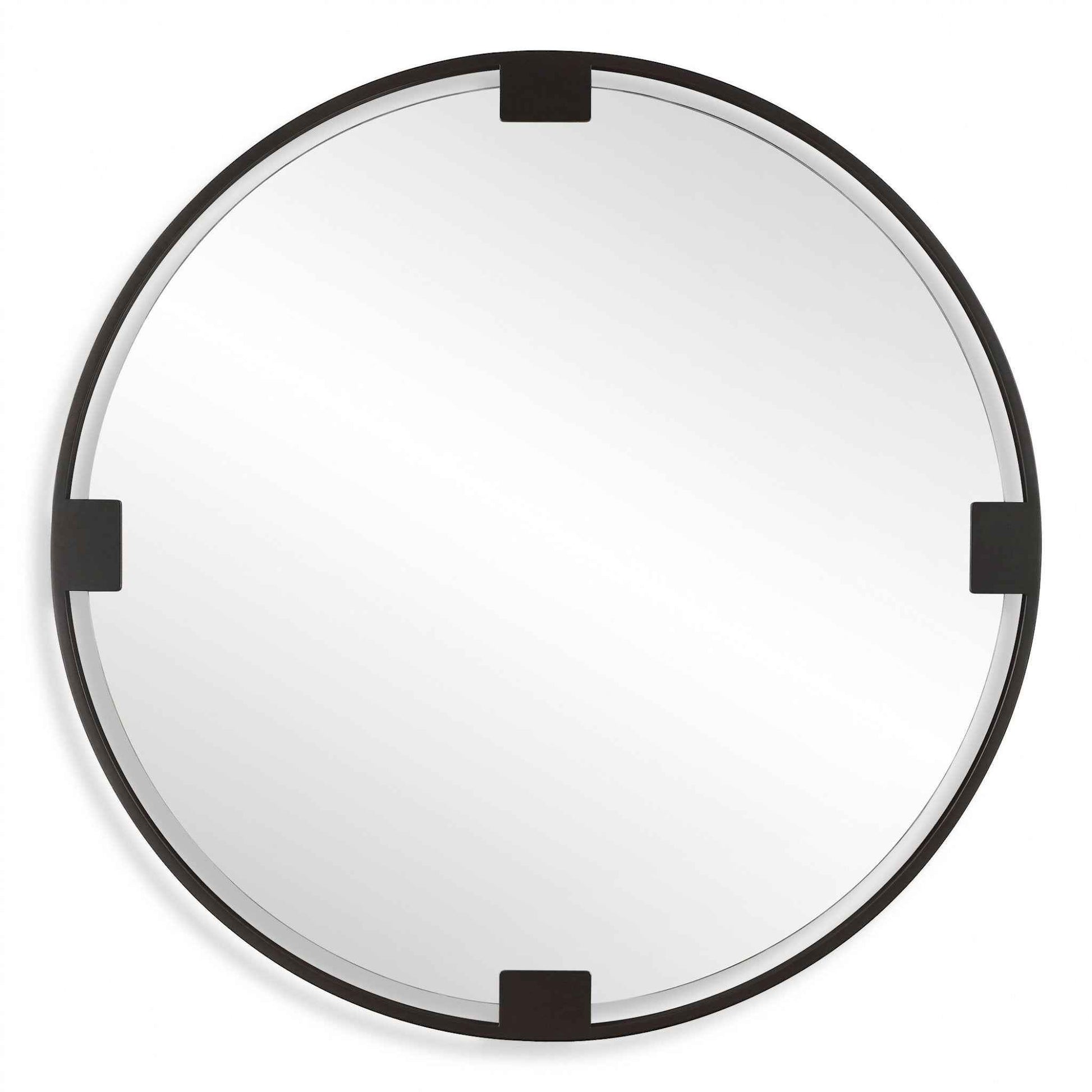 CORNELIA BLACK ROUND MIRROR