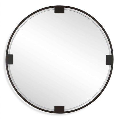 CORNELIA BLACK ROUND MIRROR