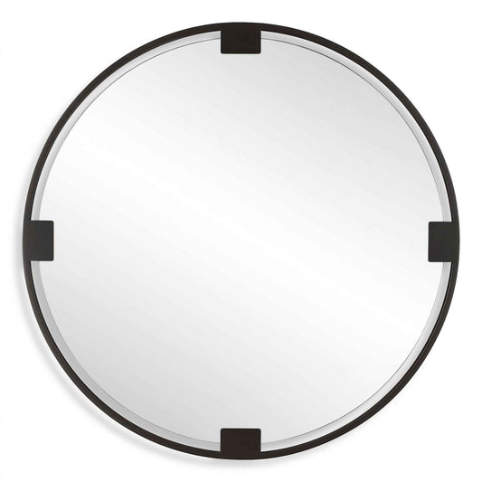 CORNELIA BLACK ROUND MIRROR