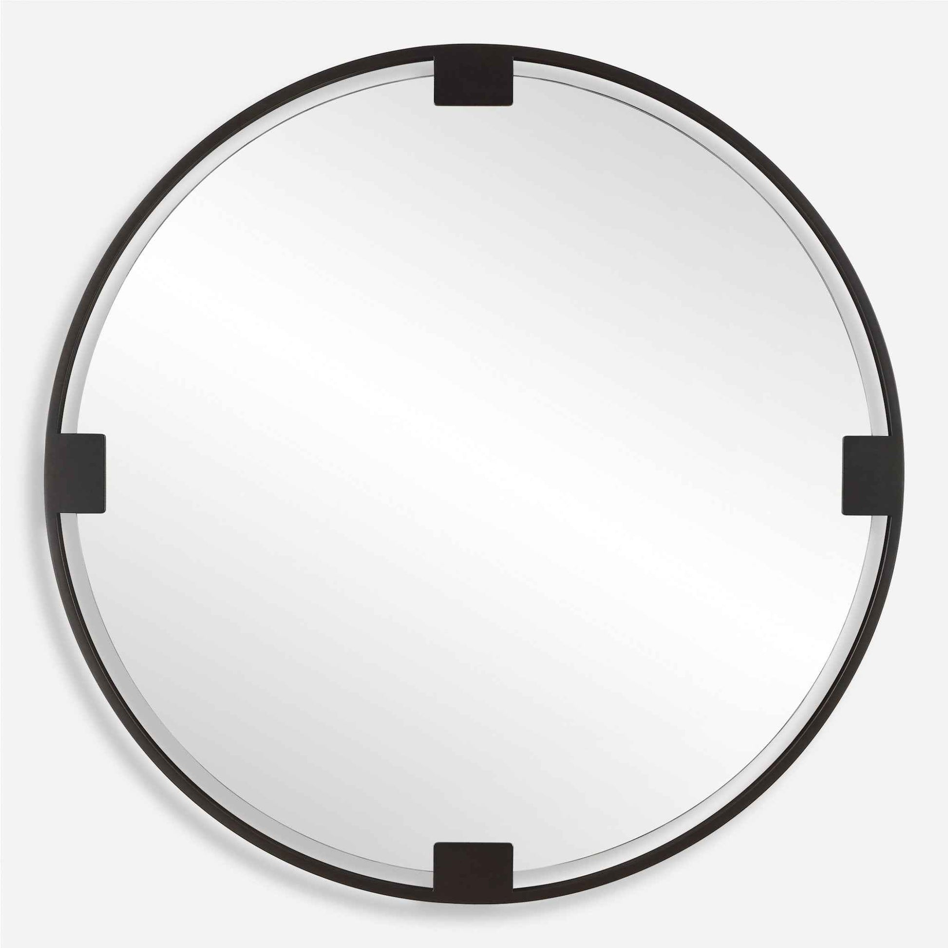 CORNELIA BLACK ROUND MIRROR