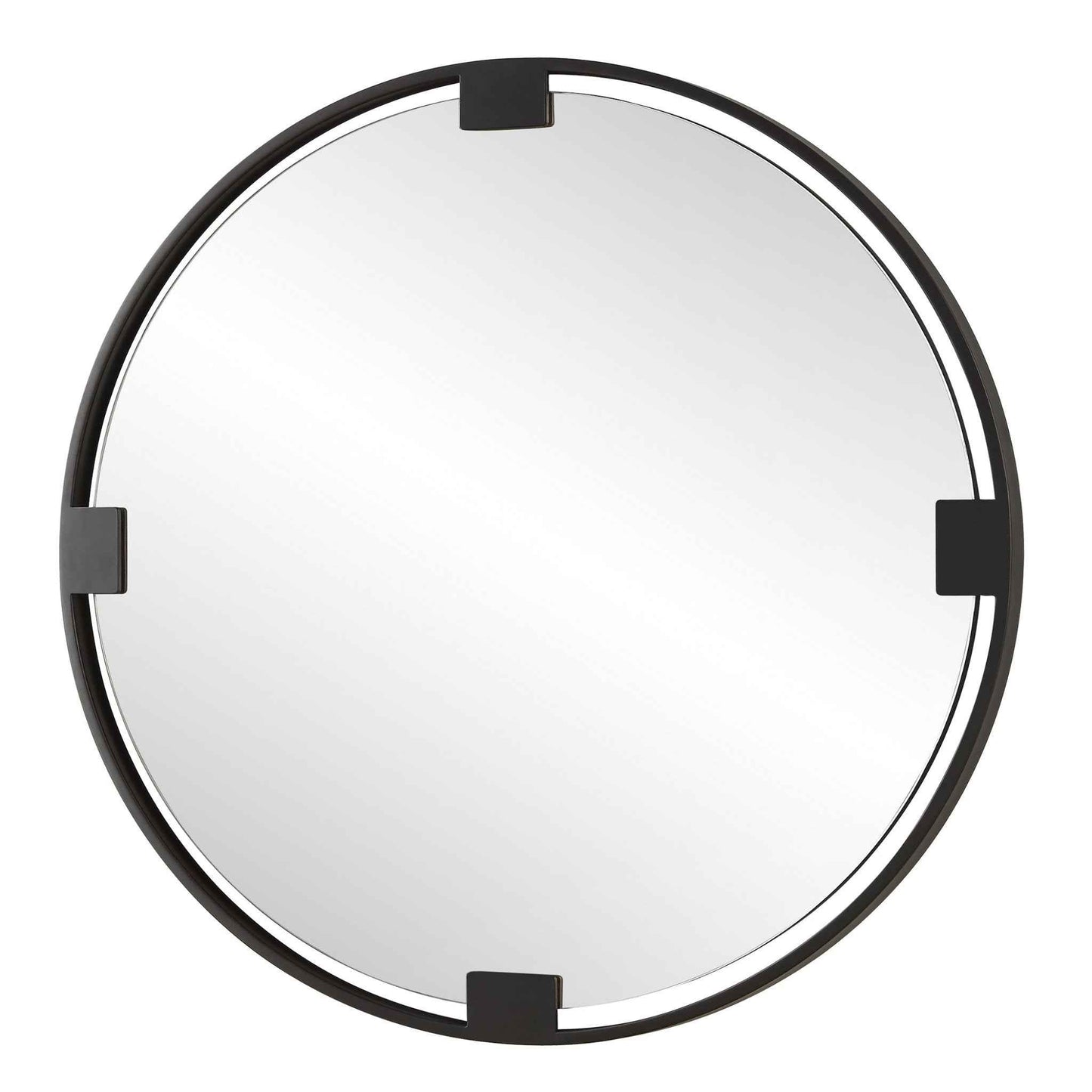 CORNELIA BLACK ROUND MIRROR
