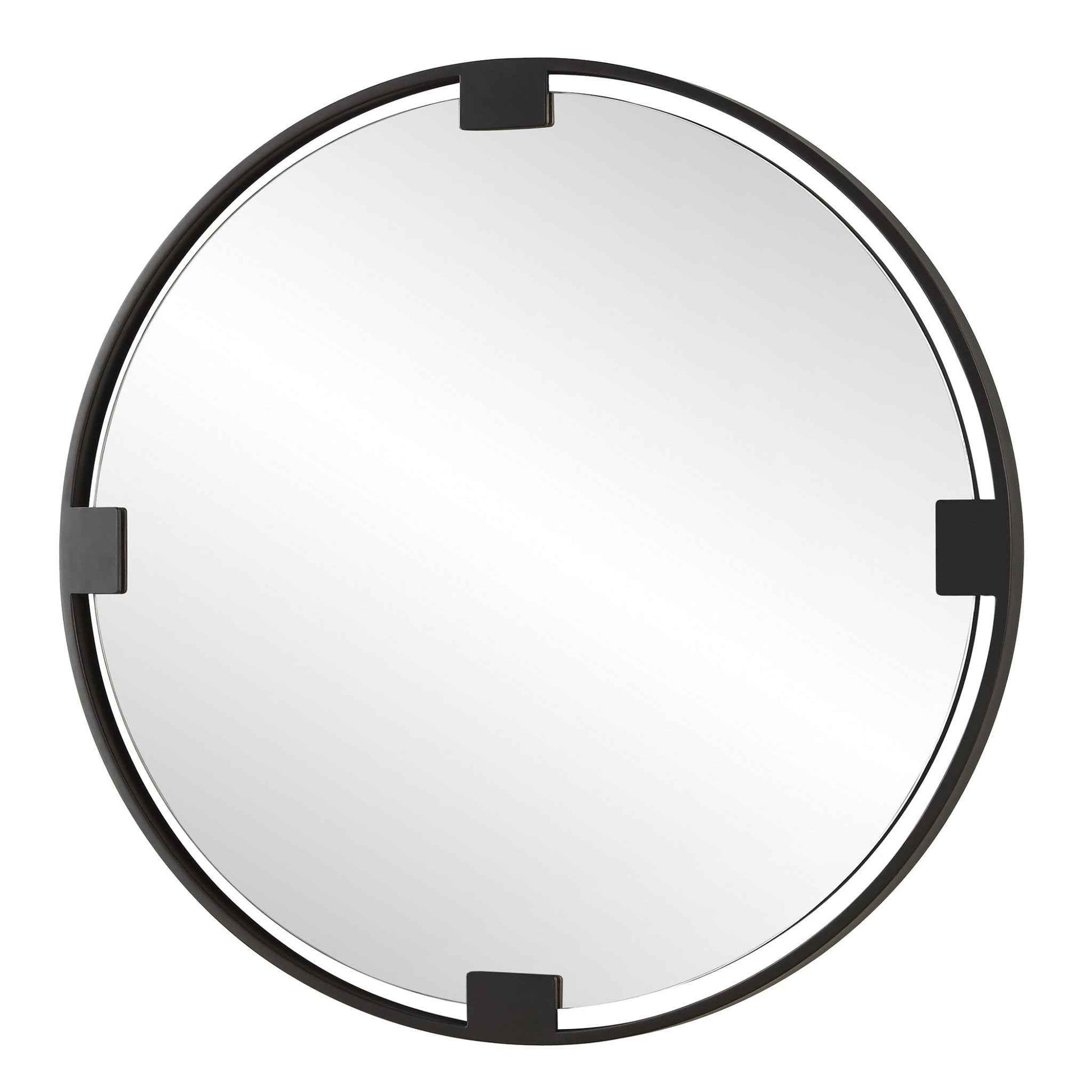 CORNELIA BLACK ROUND MIRROR