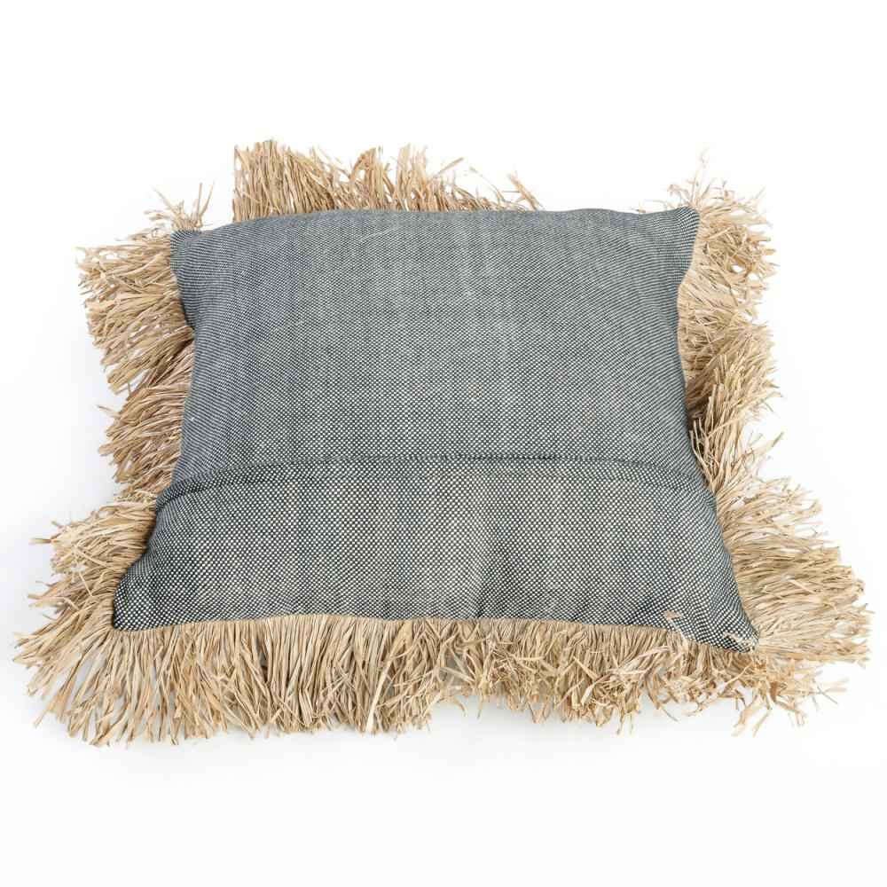 COTTON BONITA SQUARE CUSHION COVER | BLACK-NATURAL | 2 SIZES