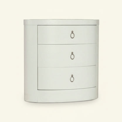 CREST OVAL MARBLE TOP NIGHTSTAND