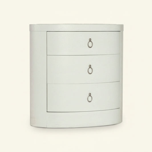CREST OVAL MARBLE TOP NIGHTSTAND