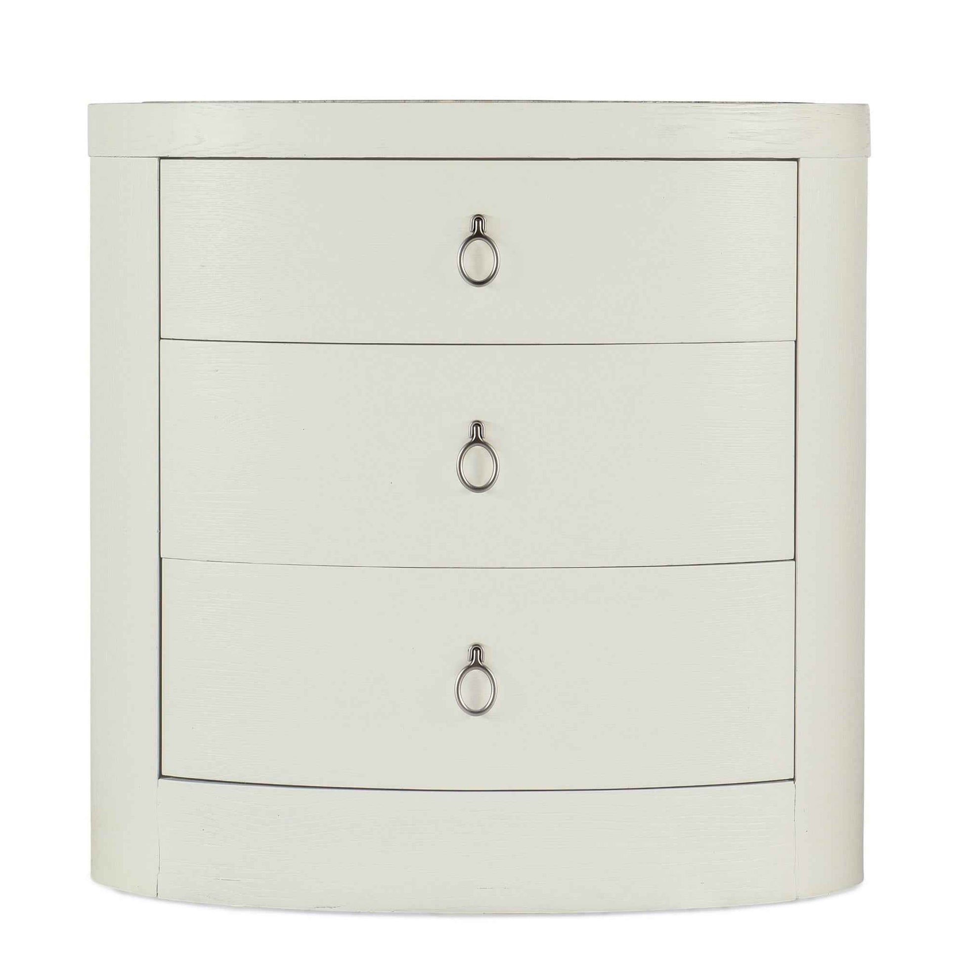 CREST OVAL MARBLE TOP NIGHTSTAND