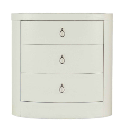 CREST OVAL MARBLE TOP NIGHTSTAND