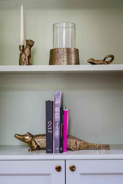 CROCO BOOK STANDS | BRASS