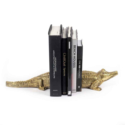 CROCO BOOK STANDS | BRASS