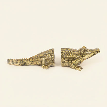 CROCO BOOK STANDS | BRASS