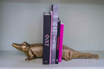 CROCO BOOK STANDS | BRASS